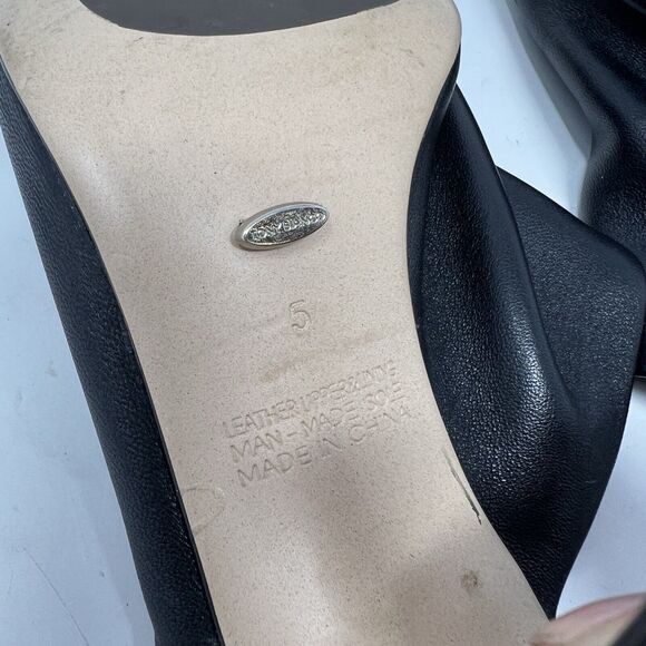 Tony Bianco Nappa Mule in Black Leather Size US 5 EUC Minimalist - Picture 11 of 11